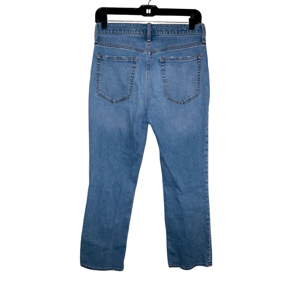 J.Crew Factory Blue Mid Rise‎ Flare Cropped Ripped Jean Size 27 - Picture 5 of 6